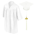 Shiny White Kindergarten/Preschool Cap & Gown - Graduation Cap&Gown