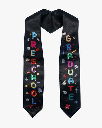 Preschool Graduation Printed Kids Sash Stole – 3 Colors Available - Graduation Cap&Gown