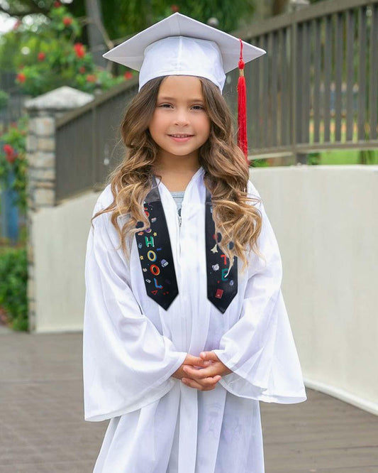 Preschool Graduation Printed Kids Sash Stole – 3 Colors Available - Graduation Cap&Gown