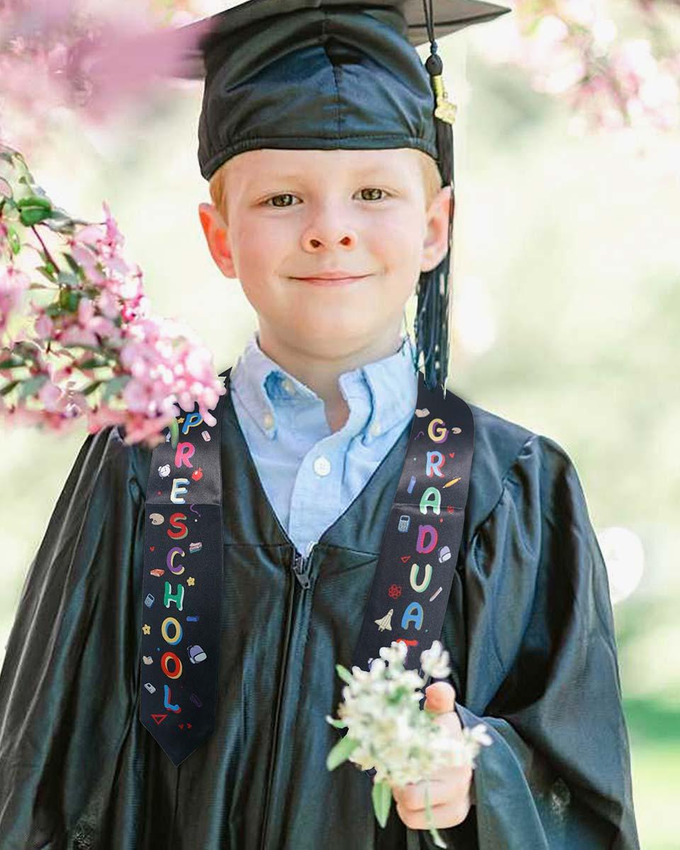 Preschool Graduation Printed Kids Sash Stole – 3 Colors Available - Graduation Cap&Gown