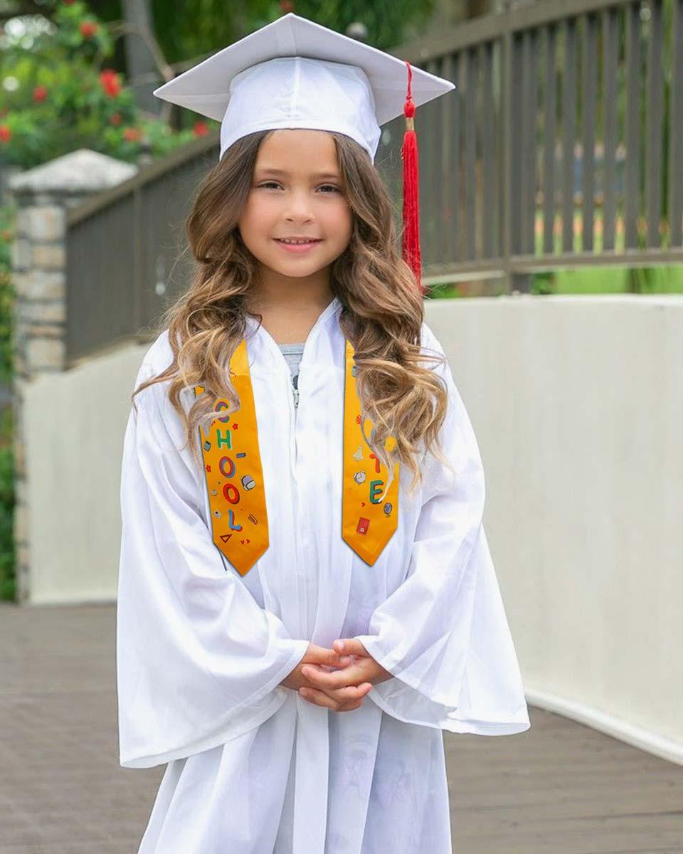 Preschool Graduation Printed Kids Sash Stole – 3 Colors Available - Graduation Cap&Gown