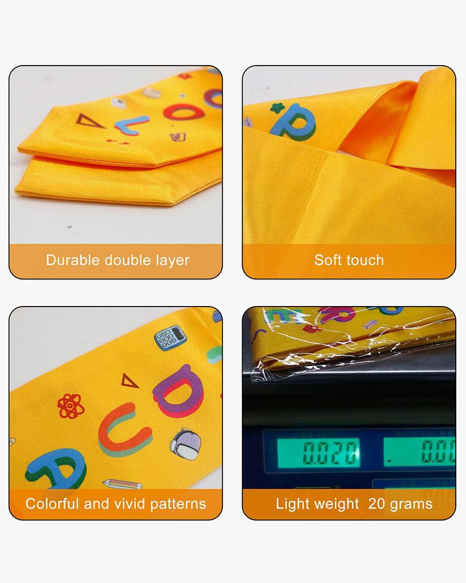 Preschool Graduation Printed Kids Sash Stole – 3 Colors Available - Graduation Cap&Gown