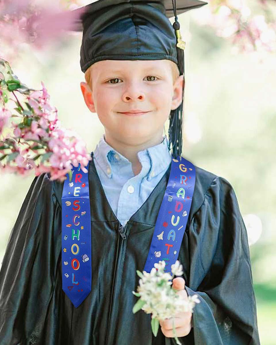 Preschool Graduation Printed Kids Sash Stole – 3 Colors Available - Graduation Cap&Gown