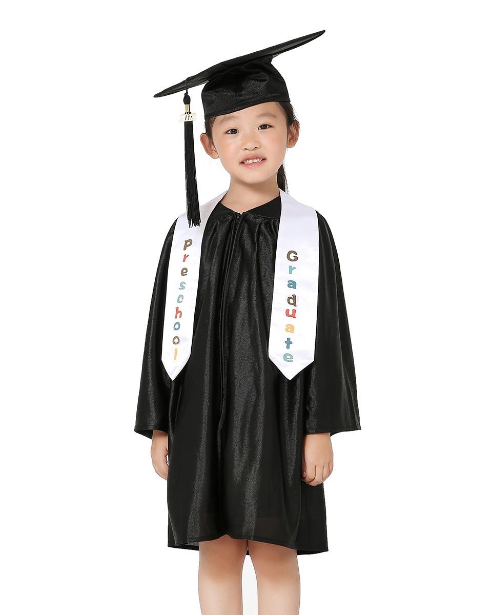 Kindergarten/Preschool Printed Graduation Stole - Graduation Cap&Gown