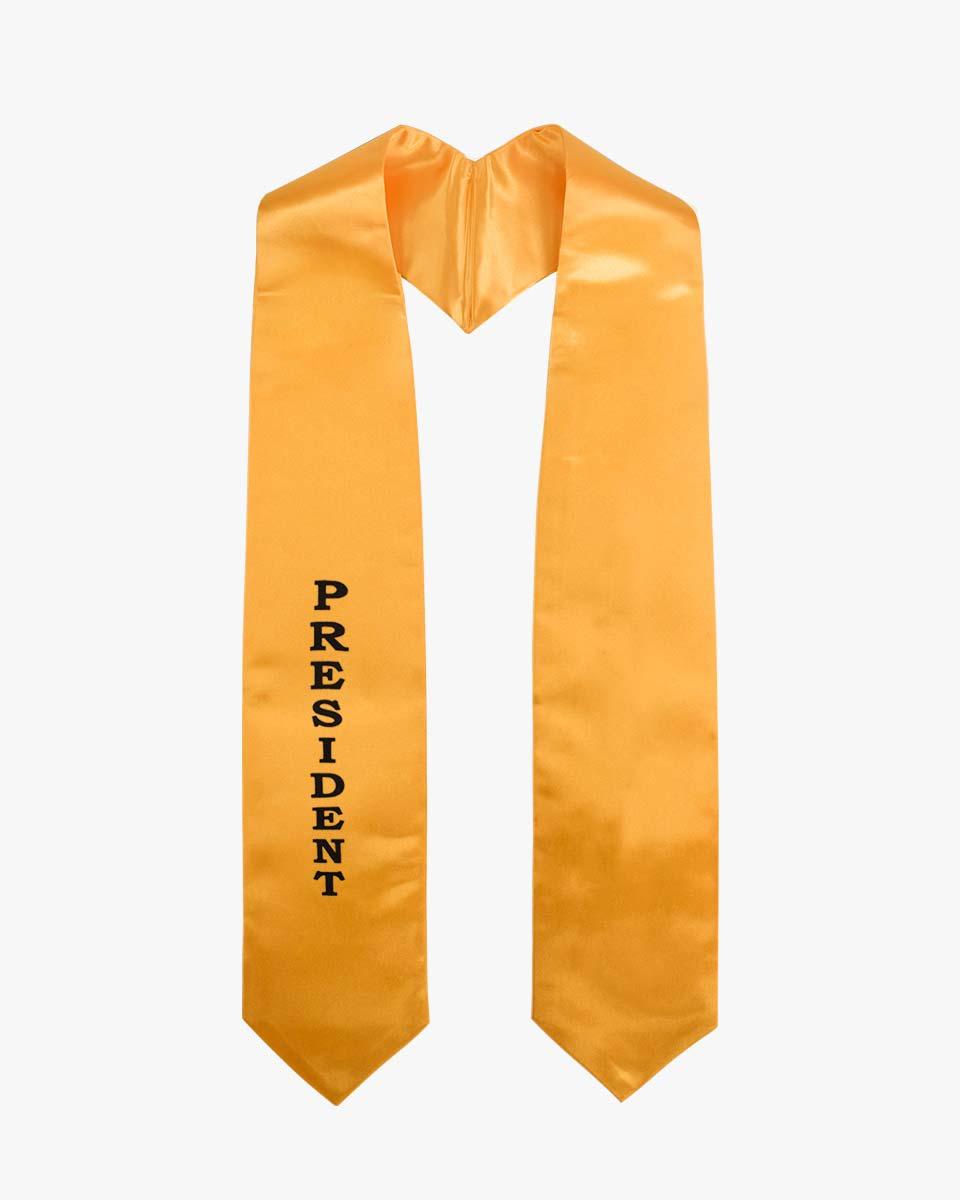 Gold Imprinted stole - 4 Styles Availble - Graduation Cap&Gown