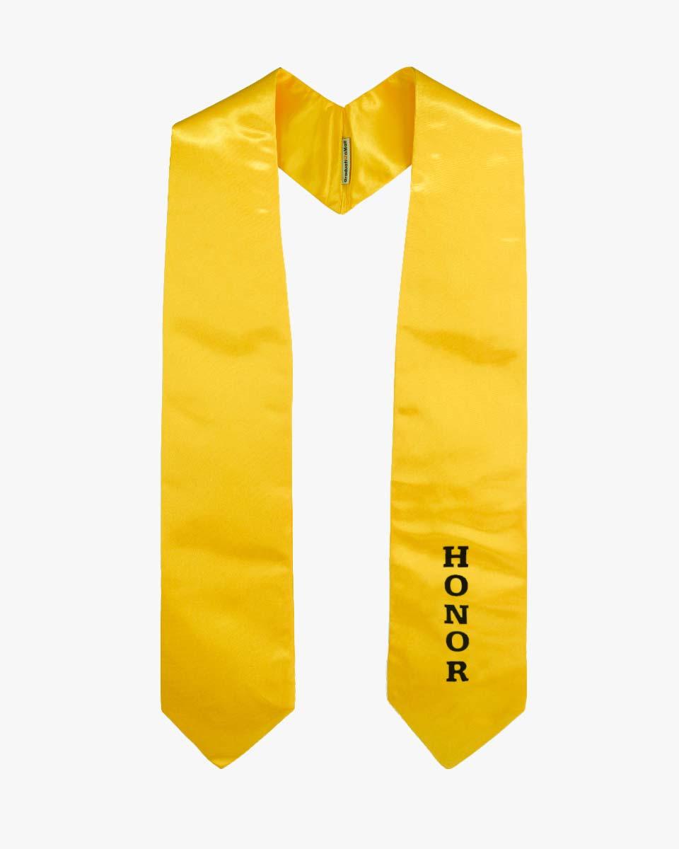Gold Imprinted stole - 4 Styles Availble - Graduation Cap&Gown