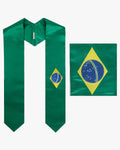 17 Country Flag Graduation Stoles Embroidery Sashes for Study Aboard International Students - Graduation Cap&Gown