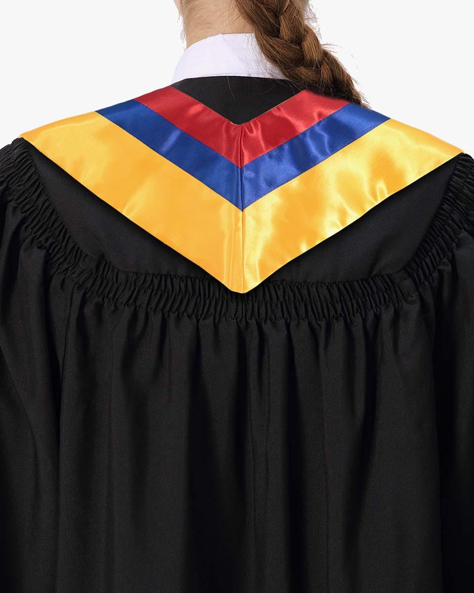 17 Country Flag Graduation Stoles Embroidery Sashes for Study Aboard International Students - Graduation Cap&Gown