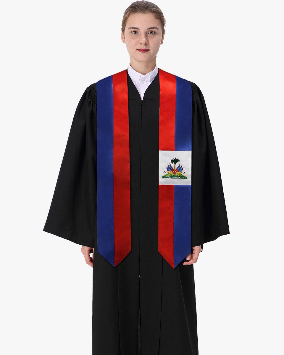 17 Country Flag Graduation Stoles Embroidery Sashes for Study Aboard International Students - Graduation Cap&Gown