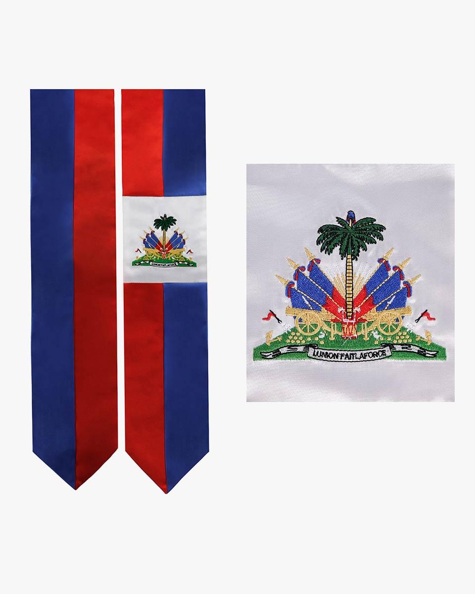 17 Country Flag Graduation Stoles Embroidery Sashes for Study Aboard International Students - Graduation Cap&Gown