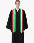 17 Country Flag Graduation Stoles Embroidery Sashes for Study Aboard International Students - Graduation Cap&Gown