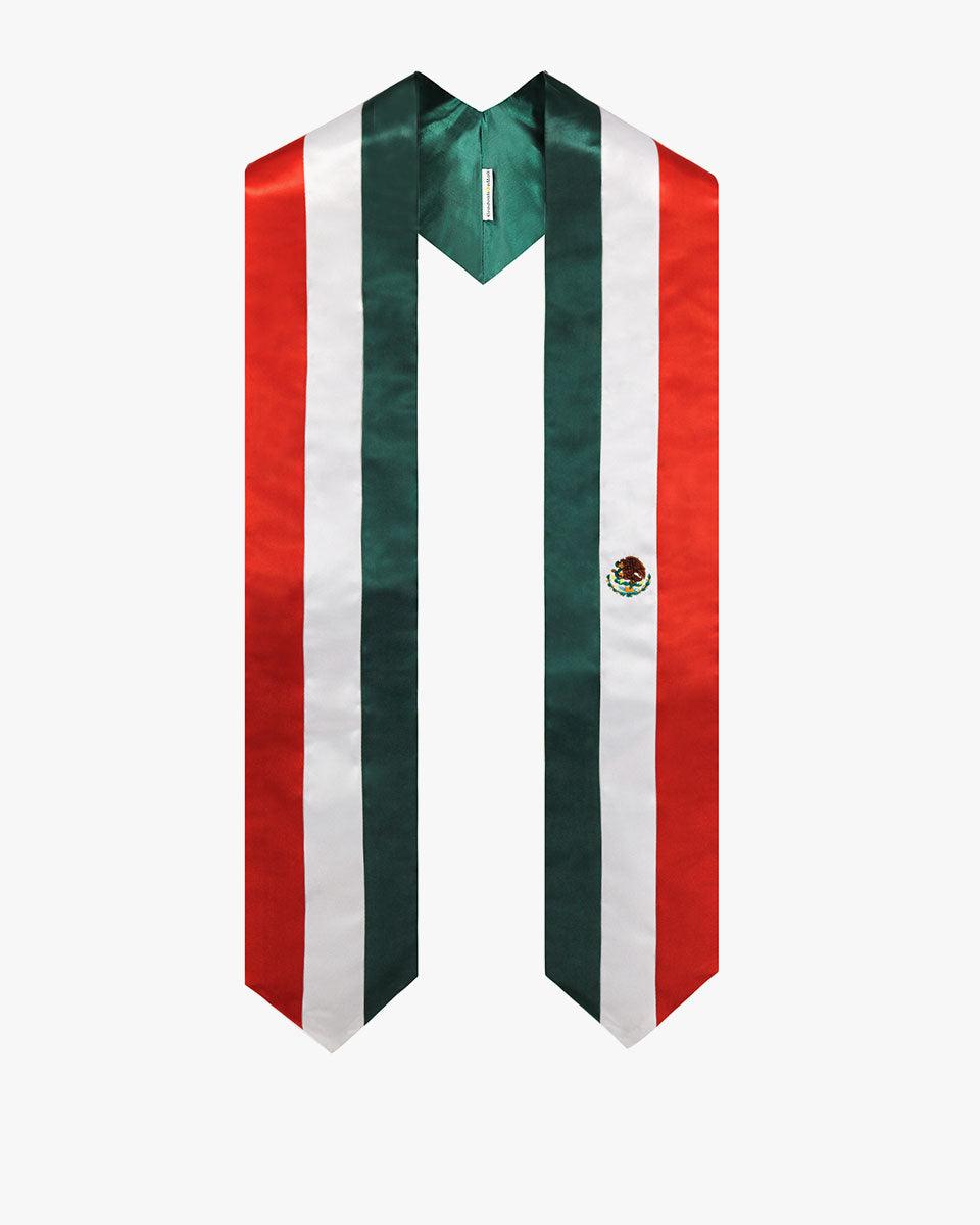 17 Country Flag Graduation Stoles Embroidery Sashes for Study Aboard International Students - Graduation Cap&Gown