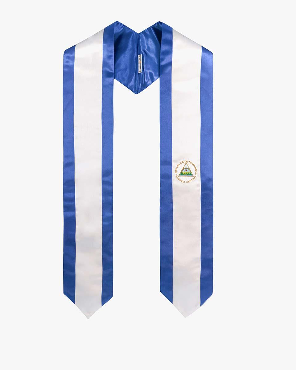 17 Country Flag Graduation Stoles Embroidery Sashes for Study Aboard International Students - Graduation Cap&Gown