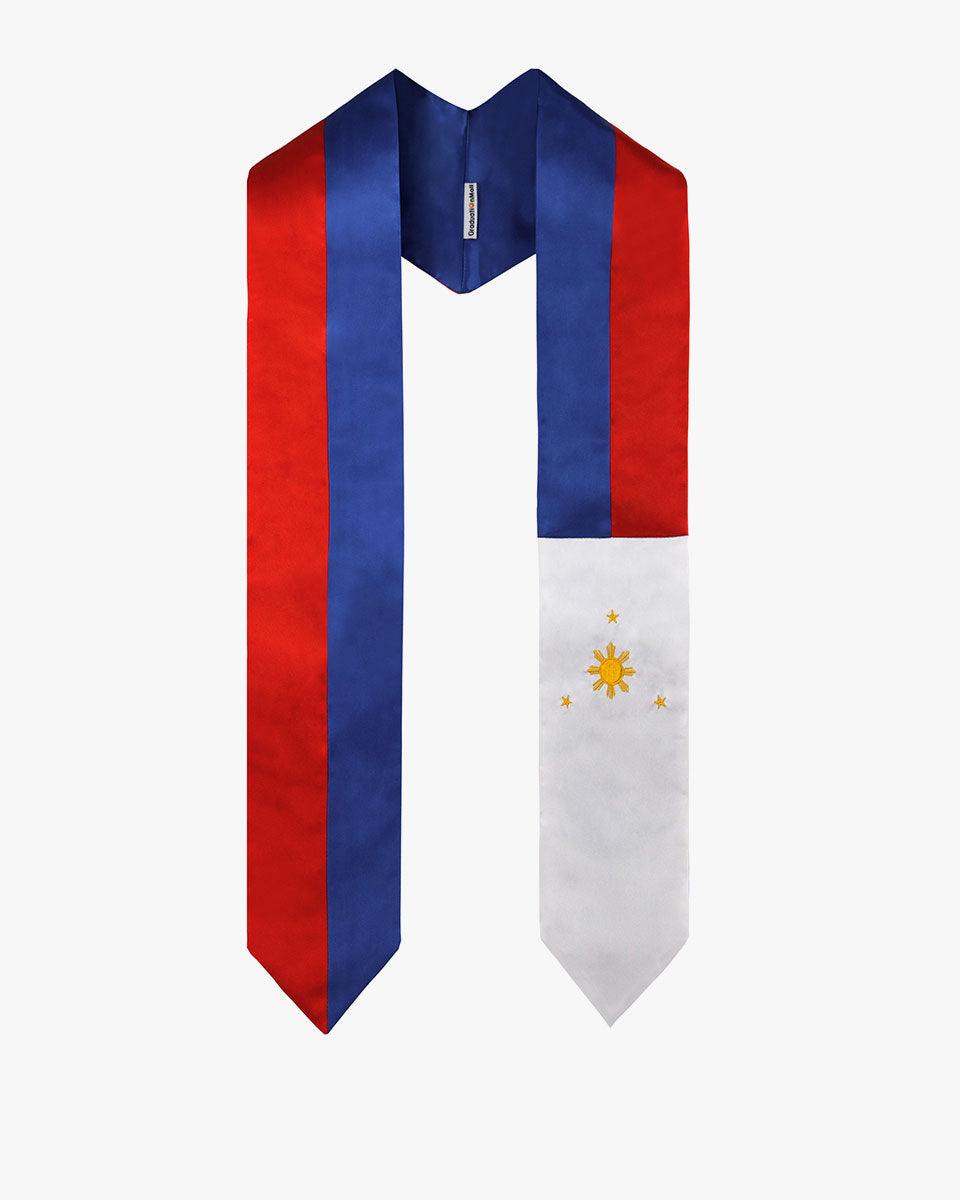 17 Country Flag Graduation Stoles Embroidery Sashes for Study Aboard International Students - Graduation Cap&Gown