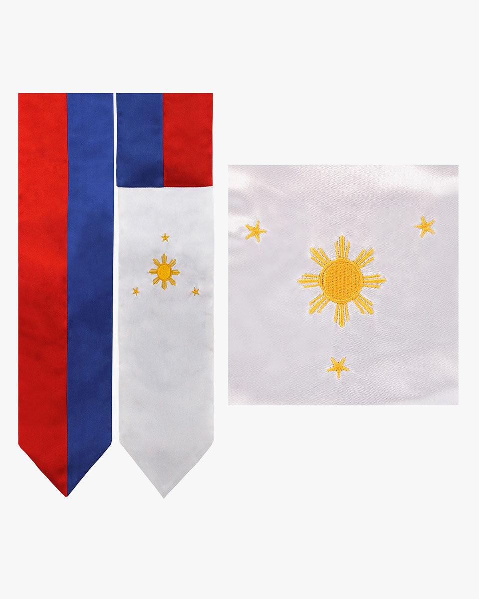 17 Country Flag Graduation Stoles Embroidery Sashes for Study Aboard International Students - Graduation Cap&Gown