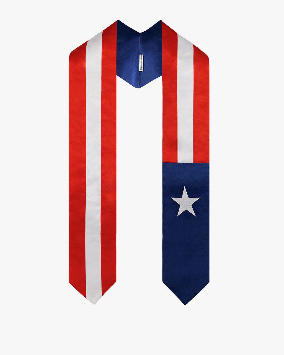 17 Country Flag Graduation Stoles Embroidery Sashes for Study Aboard International Students - Graduation Cap&Gown