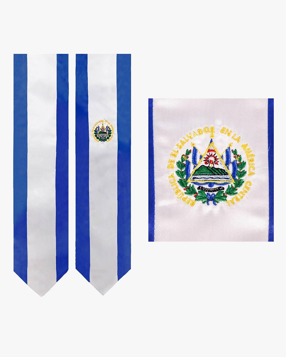 17 Country Flag Graduation Stoles Embroidery Sashes for Study Aboard International Students - Graduation Cap&Gown