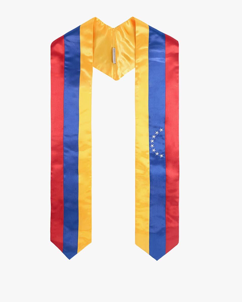 17 Country Flag Graduation Stoles Embroidery Sashes for Study Aboard International Students - Graduation Cap&Gown