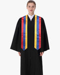 17 Country Flag Graduation Stoles Embroidery Sashes for Study Aboard International Students - Graduation Cap&Gown