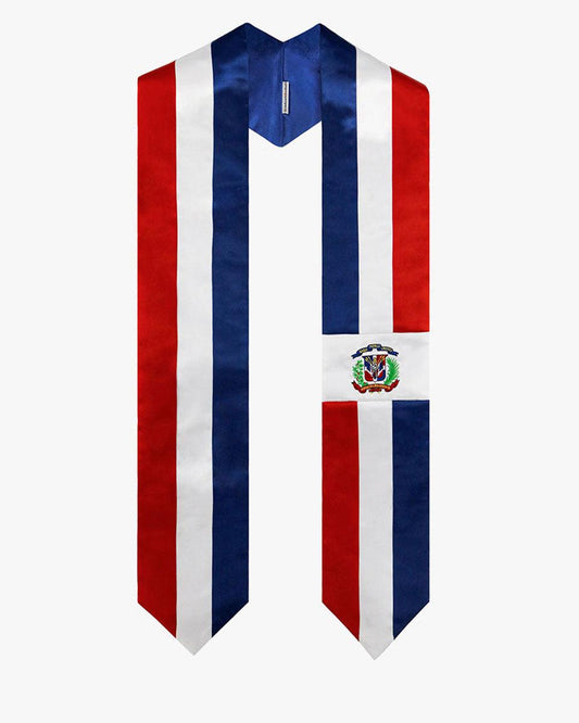 17 Country Flag Graduation Stoles Embroidery Sashes for Study Aboard International Students - Graduation Cap&Gown