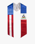 7 Mixed Flag Graduation Stoles Embroidery Sashes for Study Aboard Students - Graduation Cap&Gown