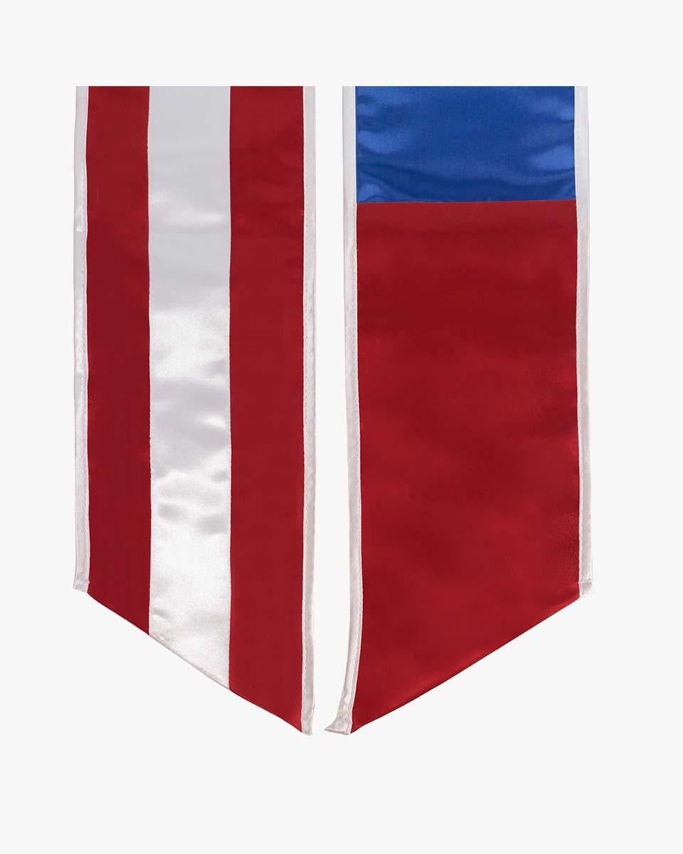 7 Mixed Flag Graduation Stoles Embroidery Sashes for Study Aboard Students - Graduation Cap&Gown