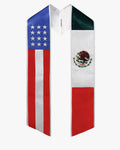 7 Mixed Flag Graduation Stoles Embroidery Sashes for Study Aboard Students - Graduation Cap&Gown