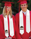 Class of 2025 Adults Imprinted Graduation Stoles with Classic End - 2 Colors Available - Graduation Cap&Gown