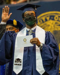 Class of 2025 Adults Imprinted Graduation Stoles with Classic End - 2 Colors Available - Graduation Cap&Gown