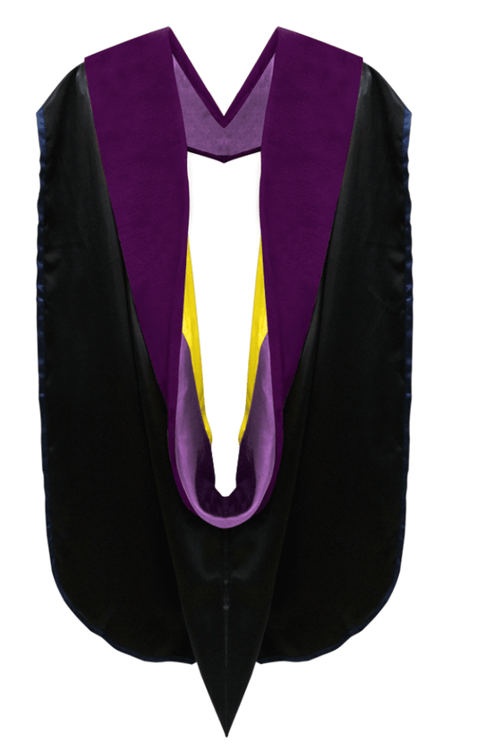 Doctor of Law Hood - Purple & Gold - Graduation Cap&Gown