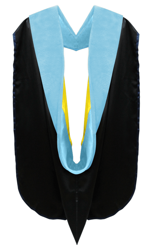 Doctor of Education Hood - Light Blue & Gold - Graduation Cap&Gown
