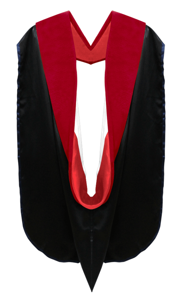Doctor of Theology Hood - Scarlet & White - Graduation Cap&Gown
