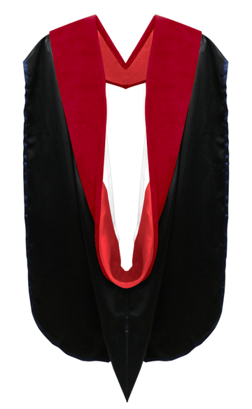 Doctor of Theology Hood - Scarlet & White - Graduation Cap&Gown