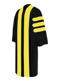 8 Luxury Doctoral Gown with Gold Trim – Elegance for Your Graduation Day - Graduation Cap&Gown