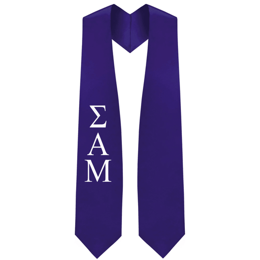 Sigma Alpha Mu Greek Lettered Stole - Graduation Cap&Gown