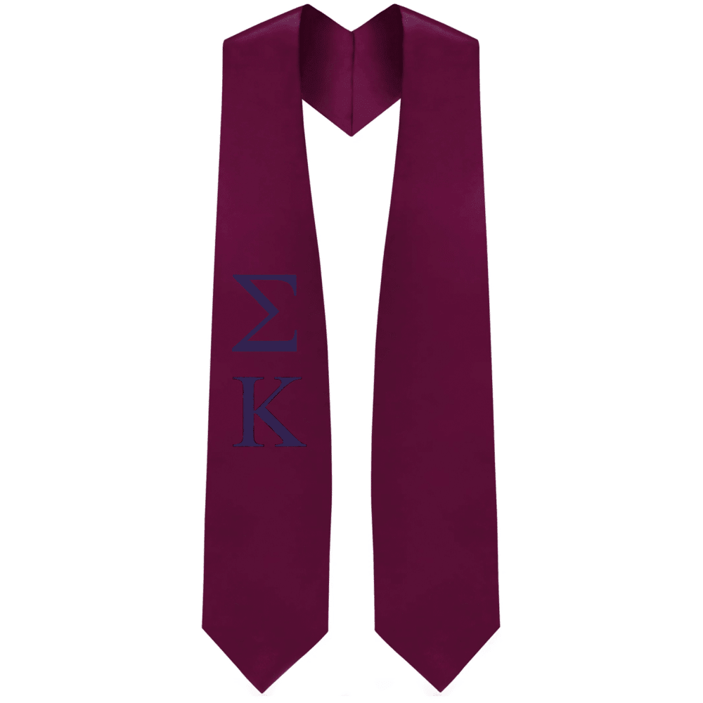 Sigma Kappa Greek Lettered Stole - Graduation Cap&Gown
