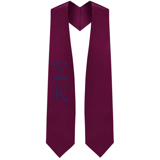 Sigma Kappa Greek Lettered Stole - Graduation Cap&Gown