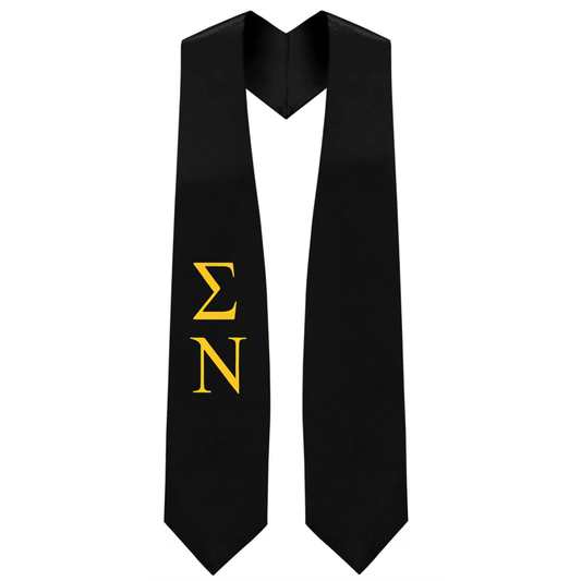 Sigma Nu Greek Lettered Stole - Graduation Cap&Gown