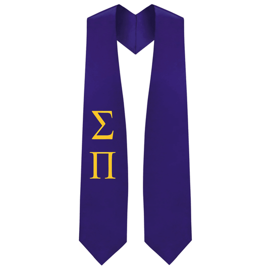Sigma Pi Greek Lettered Stole - Graduation Cap&Gown