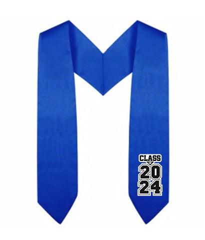 Royal Blue Kindergarten/Preschool Class of Stole - Graduation Cap&Gown