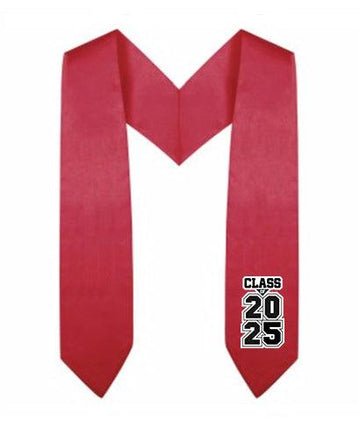 Red Kindergarten/Preschool Class of Stole - Graduation Cap&Gown