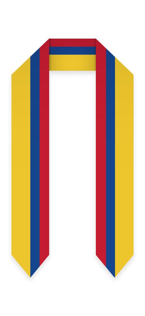 Colombia Graduation Stole - Colombia Flag Sash - Graduation Cap&Gown
