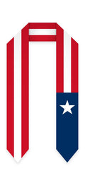 Puerto Rico Graduation Stole - Puerto Rico Flag Sash - Graduation Cap&Gown