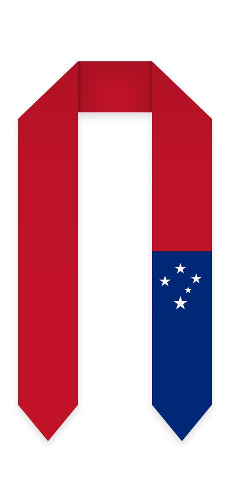 Samoa Graduation Stole - Samoan Flag Sash - Graduation Cap&Gown