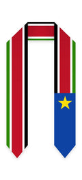 South Sudan Graduation Stole - South Sudan Flag Sash - Graduation Cap&Gown