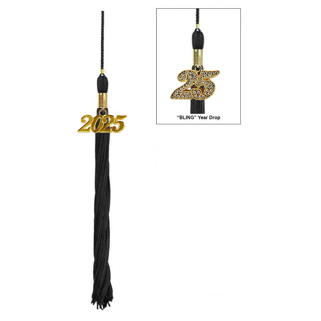 Shiny Black Elementary Cap & Tassel - Graduation Cap&Gown