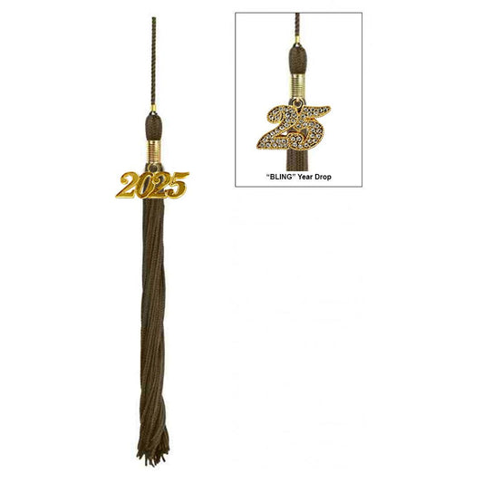 Shiny Brown Elementary Cap & Tassel - Graduation Cap&Gown