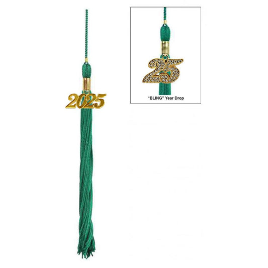 Shiny Emerald Green Elementary Cap & Tassel - Graduation Cap&Gown