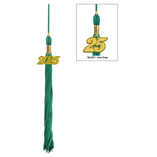 Matte Emerald Green Junior High/Middle School Cap & Tassel - Graduation Cap&Gown