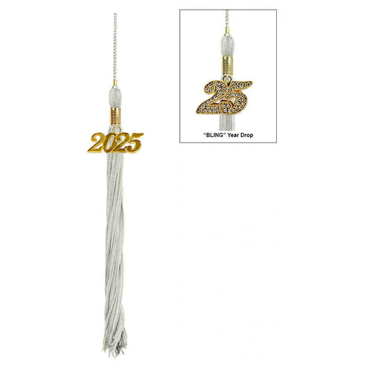 Shiny Silver Junior High/Middle School Cap & Tassel - Graduation Cap&Gown